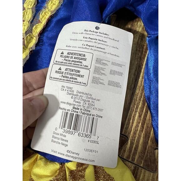 NWT Target Disguise Disney Princess Snow White 4-6x Girls - Picture 8 of 10
